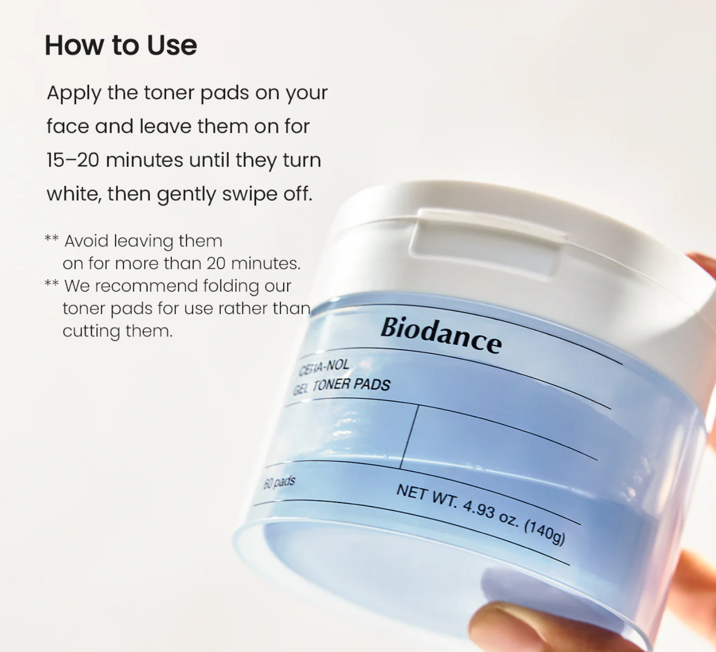 Biodance CERA-NOL Gel Toner Pads 140g/60ea